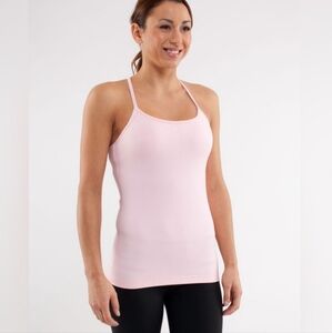 Lululemon, pink Power Y tank,  size 8.
